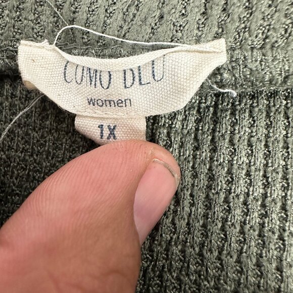 Como Blu Womens Jogger Pants 1X Olive Green - Picture 4 of 7